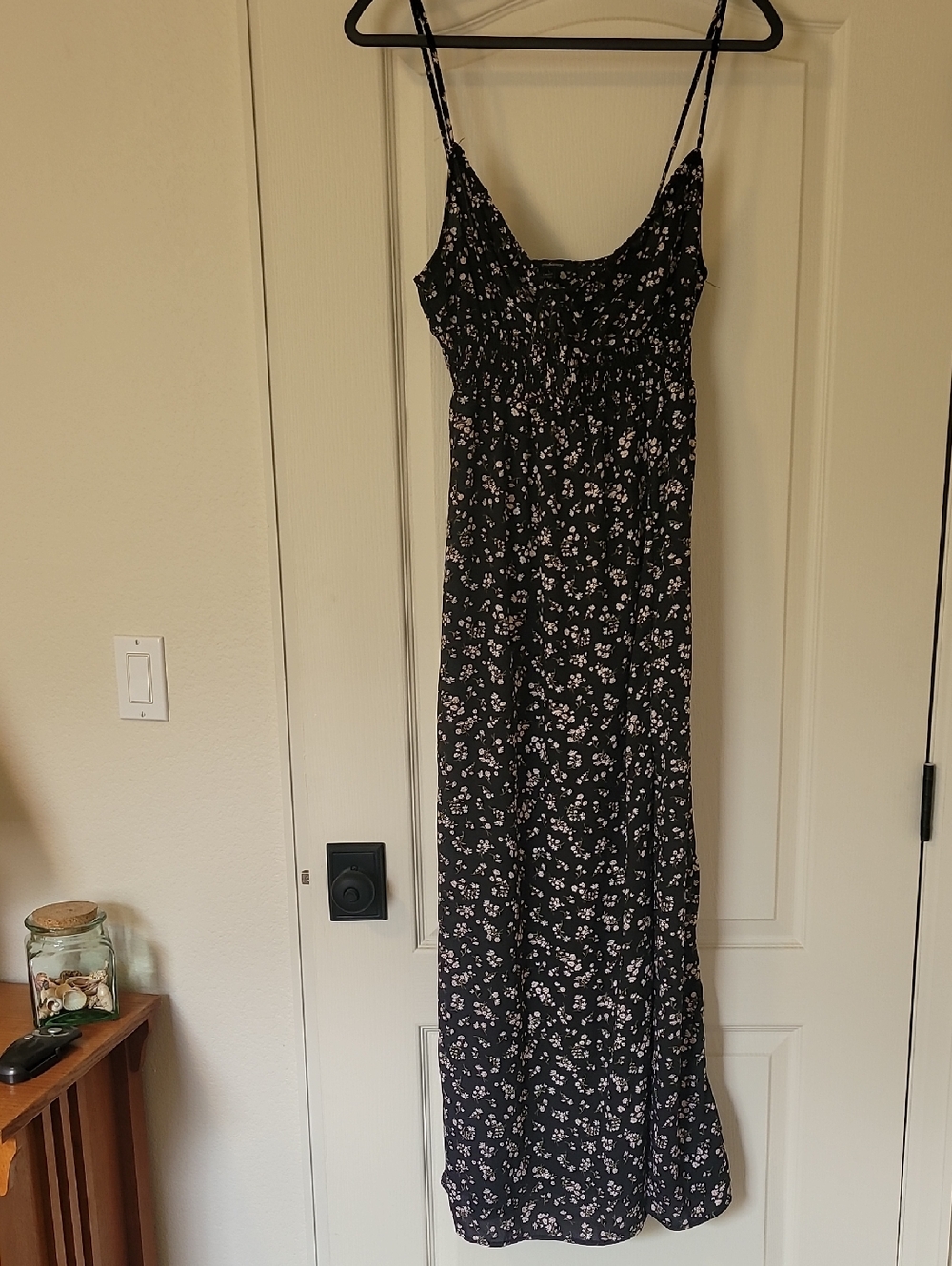 Ambiance Black Floral Maxi Dress with Pink Accents